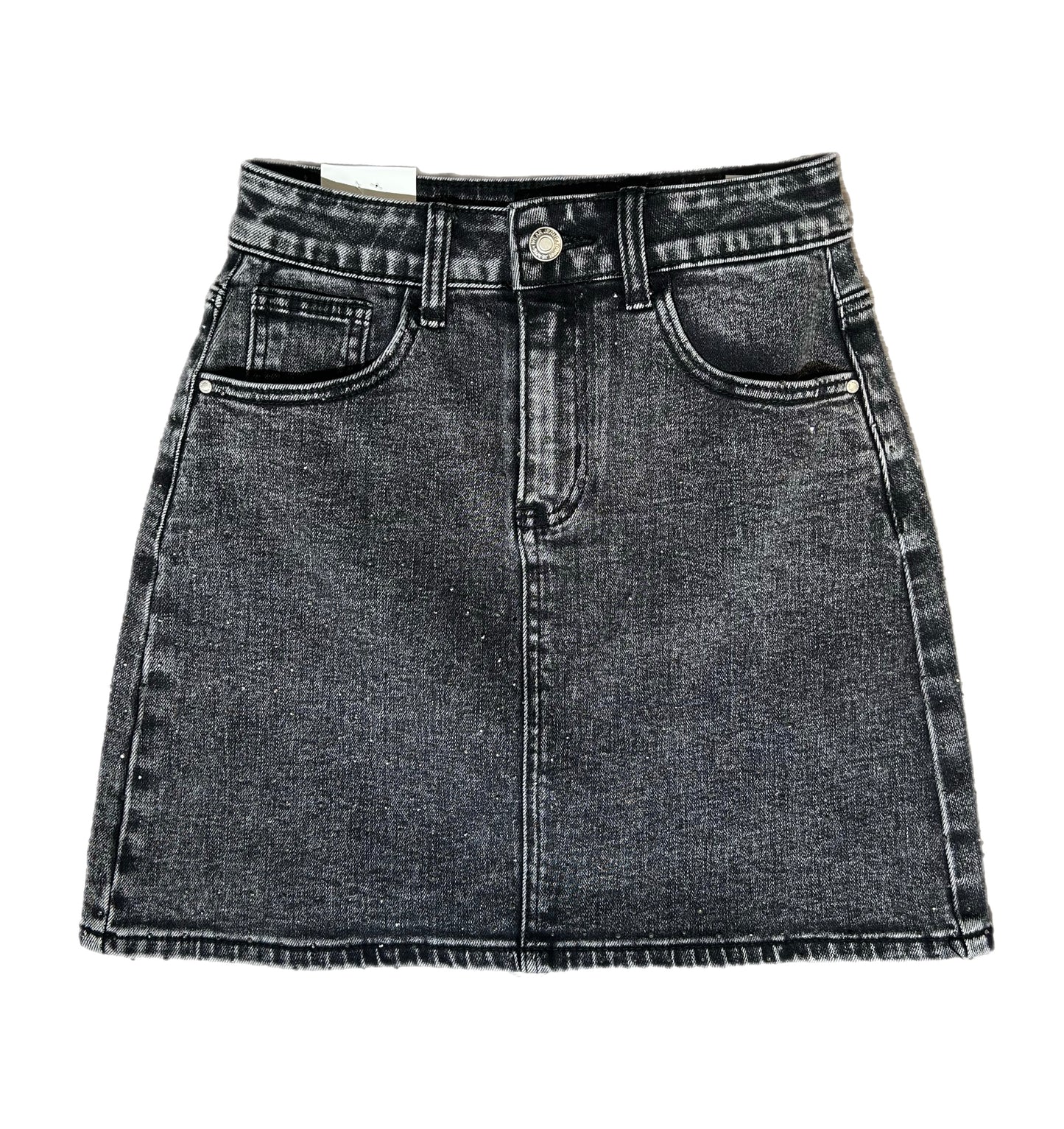 Minigonna jeans con strass dar319