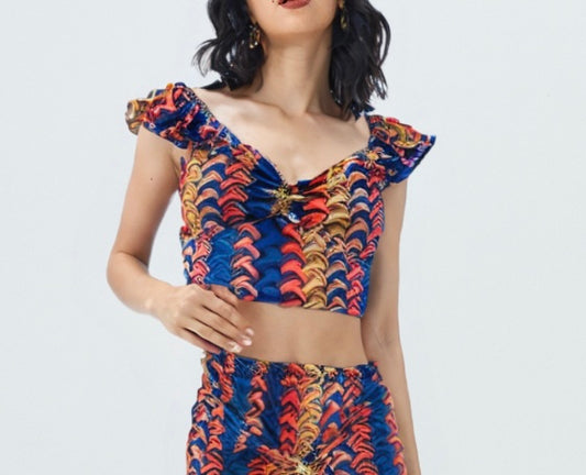 Top scollo a cuore fantasia star10208