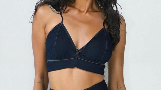 Top jeans a triangolo gli666