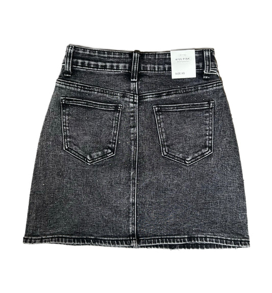 Minigonna jeans con strass dar319