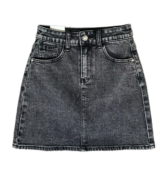 Minigonna jeans con strass dar319